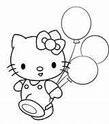 Coloring Kitty Hello Pages Popular Color sketch template