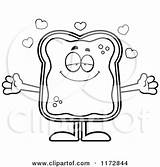 Toast Jam Coloring Mascot Loving Clipart Cartoon Cory Thoman Outlined Vector Pages Template sketch template