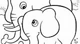 Elephant Coloring Baby Mother Pages Drawing Color Asian Elephants Circus Clipartmag Getcolorings sketch template