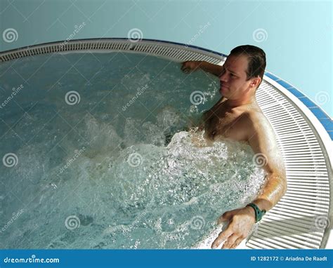 spa  men stock photo image  confident relaxation