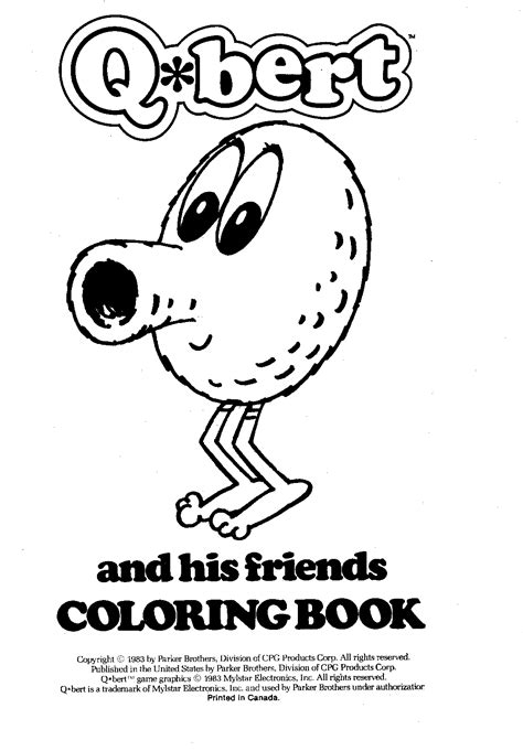 coloring pictures  qbert coloring pages