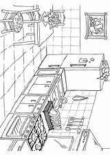 Keuken Cucina Cocinas Kleurplaten Schoolplaten Afb sketch template