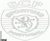 Sporting Portugal Emblem Coloring Football Pages Porto Logo Benfica Fc Championship Portuguese Emblems Badge sketch template