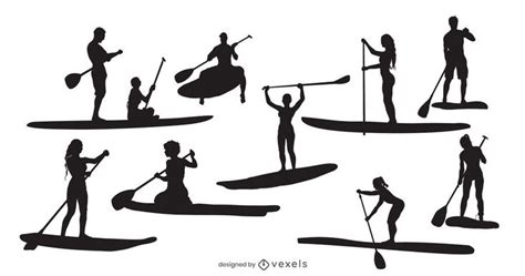 standup paddleboard people silhouette pack ad paddleboard standup