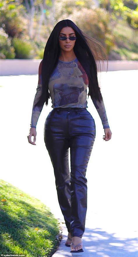Kim Kardashian Flaunts Her Tiny Waist As She Visits A Pal In Beverly