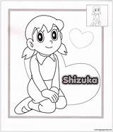 Shizuka Pages Coloring Doraemon Online Color Coloringpagesonly sketch template