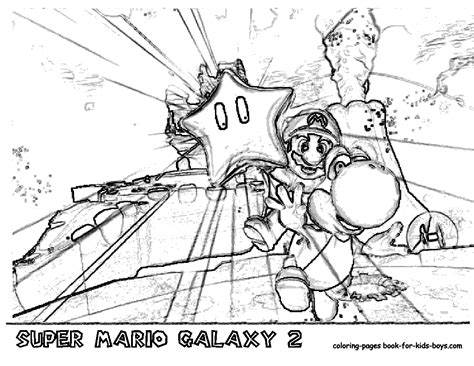 printables nintendi wii super mario galaxy coloring pages disney