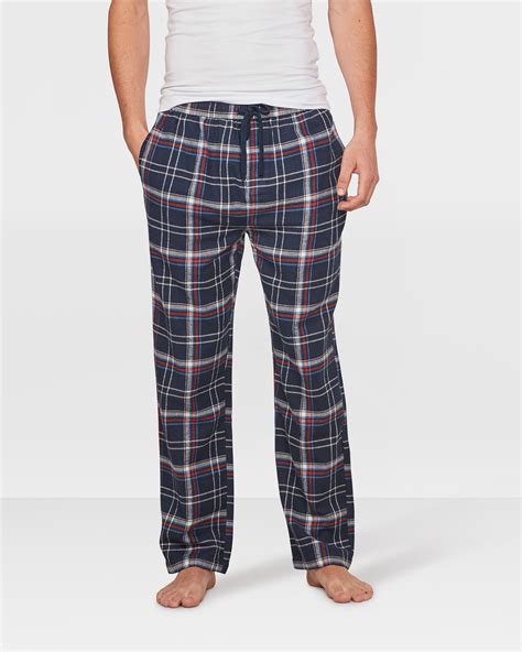 heren flanel checked pyjamabroek   fashion