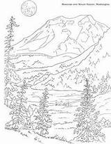 Coloring Alps Pages Mountain Swiss America Color Landscape Line Designlooter Beautiful Lineart 03kb 306px Watercolor Book sketch template