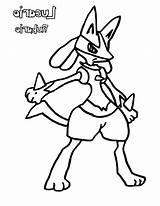 Lucario Coloring Pokemon Print Freecoloringpages Via sketch template