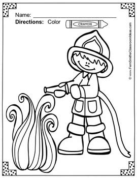 fire safety coloring pages  preschool  preschool fire safety