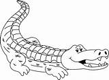 Alligator Clipart Crocodile Clip Cartoon Cliparts Outline Kids Gator Alligators Coloring Pages Cute Clipartix Collection Library Vector Kid Drawing Wikiclipart sketch template