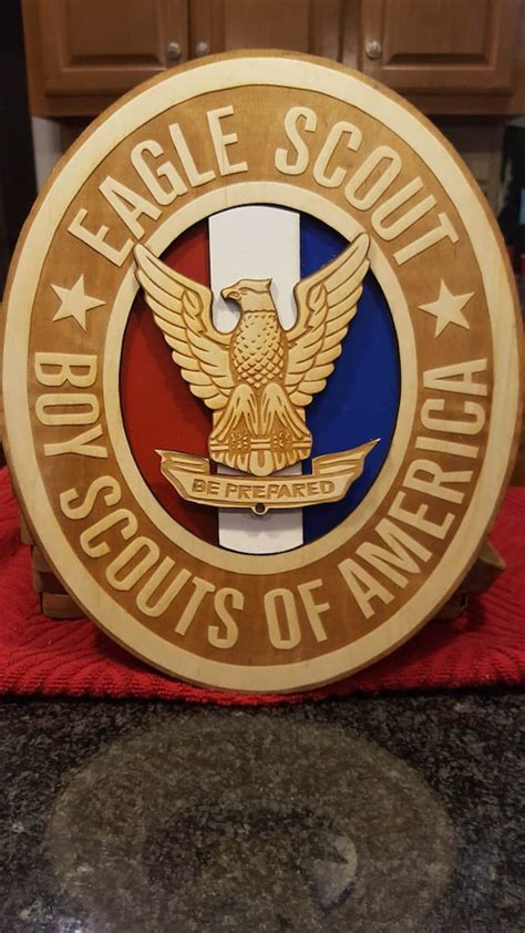 items similar  eagle scout boy scout wood emblem  stand  etsy