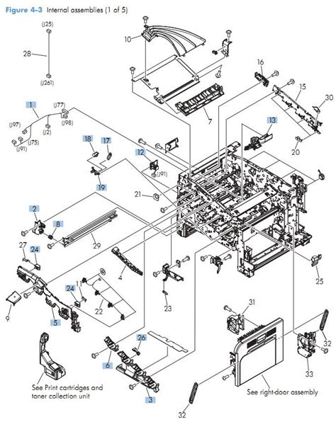 hp  laser printer part diagrams