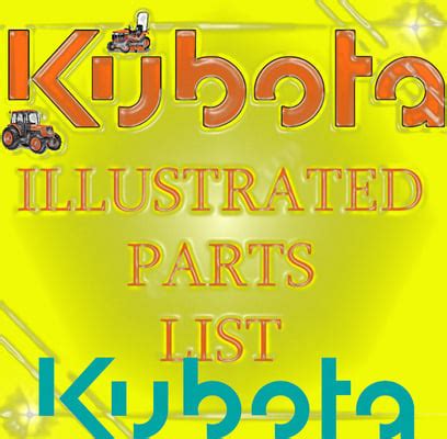kubota tractor  parts manual illustrated parts list tradebit