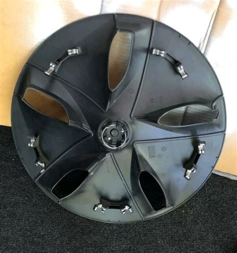 oem  tesla model   aero hubcap wheel cover    sh dark gray ebay