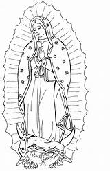 Guadalupe Coloring Lady Pages Prayer Grade Use Tilma 4th 2nd Bag Cards Paper Make Catholic Mary Virgen La Para Mother sketch template