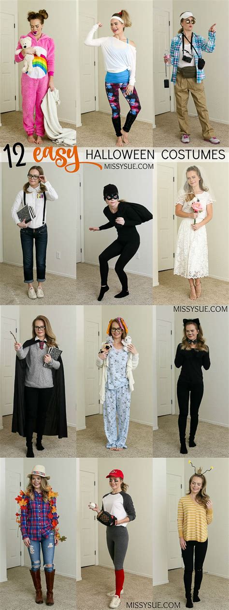 12 Easy Last Minute Halloween Costumes Missy Sue Easy Costumes