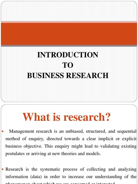 introduction  business research  scientific method data analysis