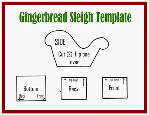 gingerbread sleigh tutorial  template