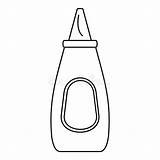 Mustard Bottle Style Icon Vector Outline Illustration Sauce Mockup Realistic Isolated Web Background Seamless Flat Pattern sketch template