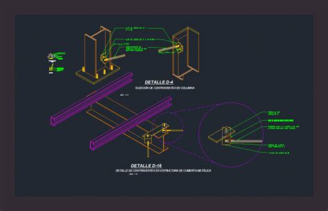 detail  bracing steel columns dwg detail  autocad