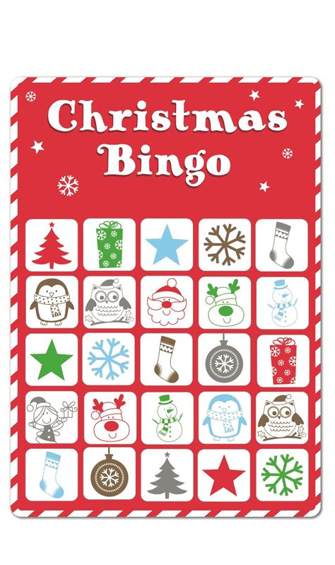 15 christmas bingo cards xmas party stocking t bag