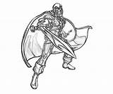Taskmaster Marvel Drawing Capcom Vs Coloring Pages Sketch Sword Template sketch template