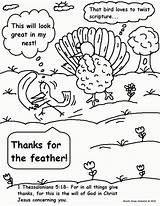 Thanksgiving Coloring Pages Turkey Funny Sunday School Kids Stealing Feather Color Church Sheets Bird Printable Thanks Giving Getcolorings Popular Little sketch template