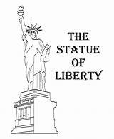 Coloring Liberty Statue Pages Printable Kids Color Symbols America American Sheets Print Patriotic Facts Clipart History Lady July 4th Book sketch template