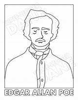 Edgar Poe Allan sketch template