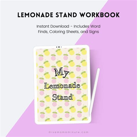 lemonade stand lesson plan give mom a minute