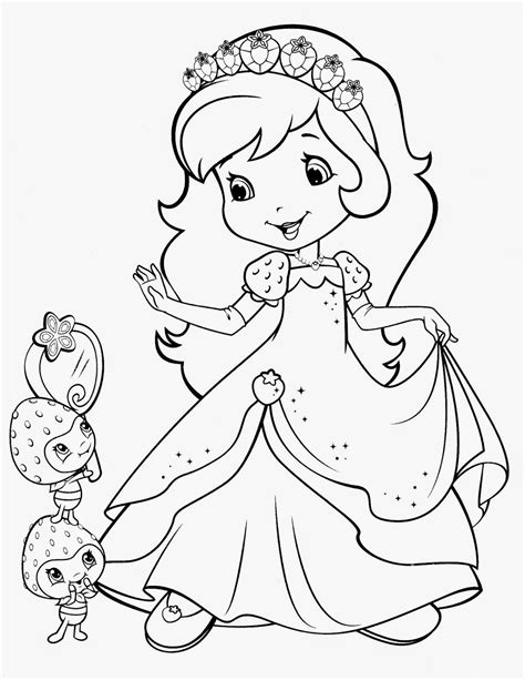 strawberry shortcake and huckleberry pie coloring page
