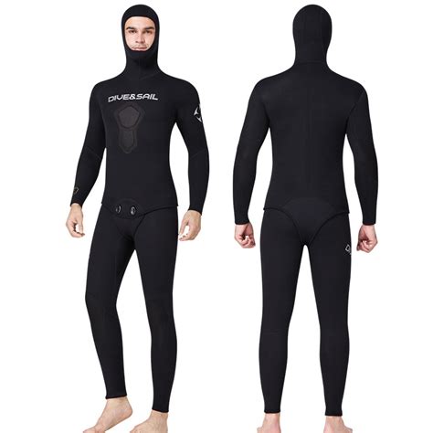 divesail mm neoprene wetsuit mens scuba diving suit  piece