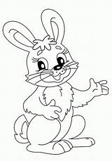 Coloring Cute Printable Bunny Outline Pages Rabbit Egg Library Animals Clipart Easter Popular Bunnies sketch template