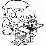 Food Cartoon Picnic Basket Clipart Drawing Boy Packing Clip Junk Clipartmag Getdrawings sketch template
