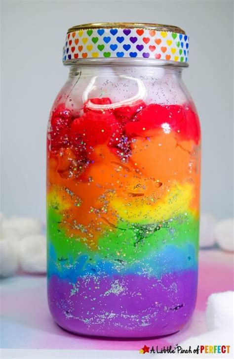 rainbow jar craft  kids   pretty