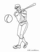 Baseball Colorear Batter Ausmalen Hellokids Bateador Haciendo Farben sketch template