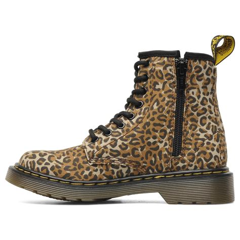 drmartens delaney  eyelets leopard pattern canvas boys girls kids ankle boots ebay