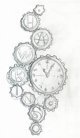 Clock Gears Sketch Rib Pre04 sketch template