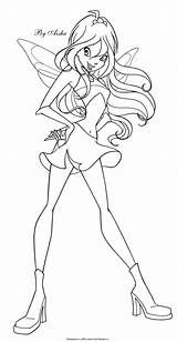 Winx Coloring Pages sketch template