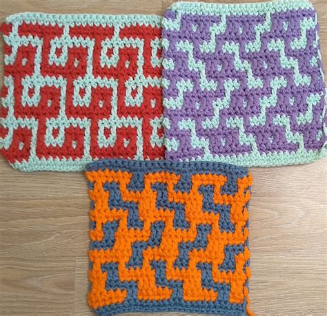 beautiful mosaic crochet patterns set etsy