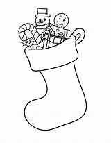 Stocking Christmas Coloring Stockings Pages Drawing Draw Printable Sock Color Elf Line Hat Daycare Print Sheets Getcolorings Netart Getdrawings sketch template