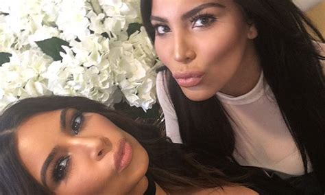 kim kardashian shares selfie with her doppelganger kamilla osman daily mail online