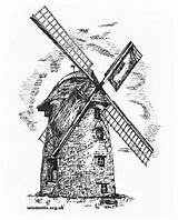 Windmill Drawing Coloring Farm Dutch Pages Drawings Windmills Printable Template Paintingvalley Old sketch template