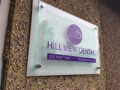 Glass Look Reverse Vinyl Exterior Acrylic Panel Hill View Action Signs