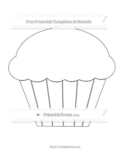 printable extra large cupcake template shapes  templates