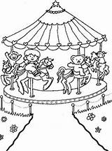 Coloring Pages Park Theme Merry Round Go Amusement Color Printable Sheets Bears Carousel Getdrawings Getcolorings Kids sketch template