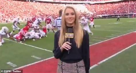 Espn S Laura Rutledge Flattened By College Football Star