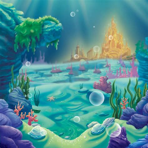 8x8ft Under Sea Ariel Princess Palace Caslte Corals Little Mermaid